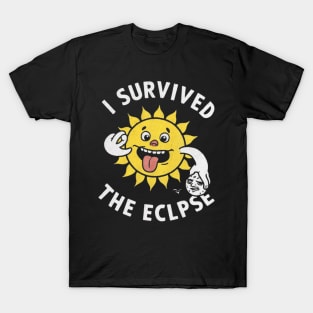 I Survived The Eclipse Funny Eclipse 2024 shirt -Eclipse Tee T-Shirt